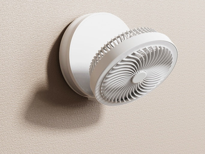 Ventilador eléctrico de escritorio portátil, Enfriador de aire portátil plegable pequeño montado en la pared, ventilador de mesa recargable para el hogar y la Oficina