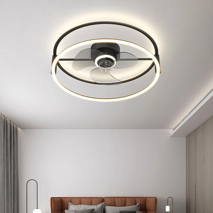 Modern Simple Dining Room Ceiling Fan Light