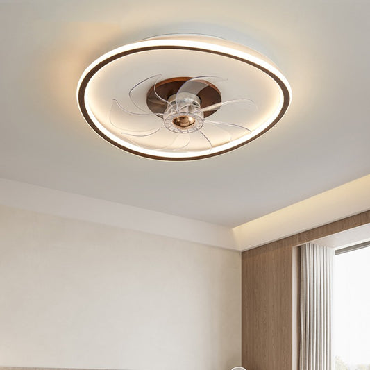 Ceiling Mounted Fan Pendant Lamp In Bedroom