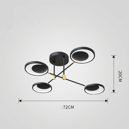 Luz de techo molecular Led roja de ambiente moderno Simple para sala de estar nórdica