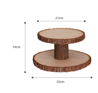 Table à desserts en bois, décoration, présentoir pour aliments froids