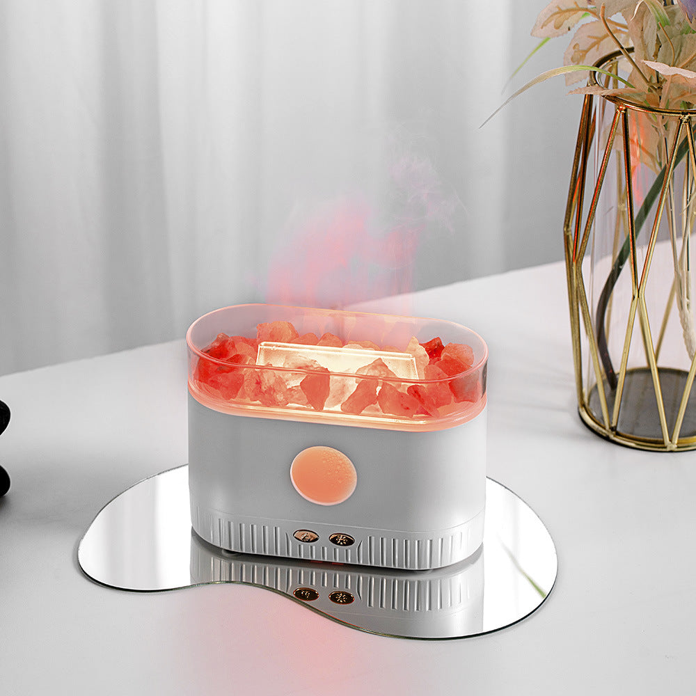 Lámpara de ambiente de escritorio, humidificador con fragancia de llama, decoración del hogar