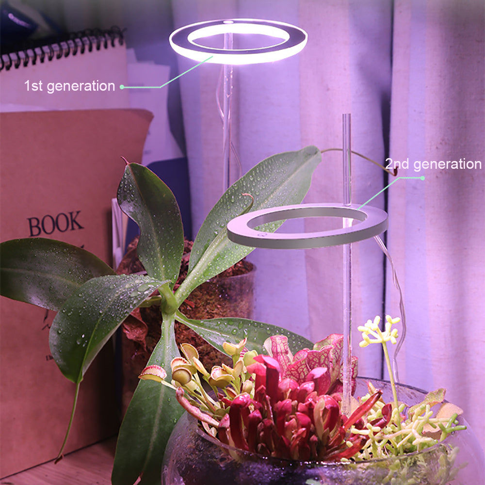 Luz LED de cultivo de espectro completo, anillo de Ángel, lámpara de cultivo Phytolamp USB para plantas, lámpara de 5V, plántulas de plantas de invernadero de flores de interior