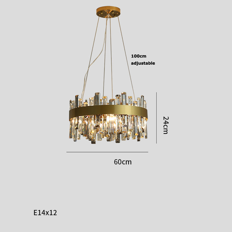 Lámpara de cristal para sala de estar, luces simples