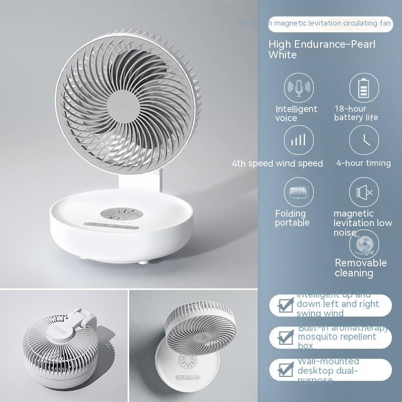 Table pliante suspendue au mur de cuisine domestique, ventilateur électrique