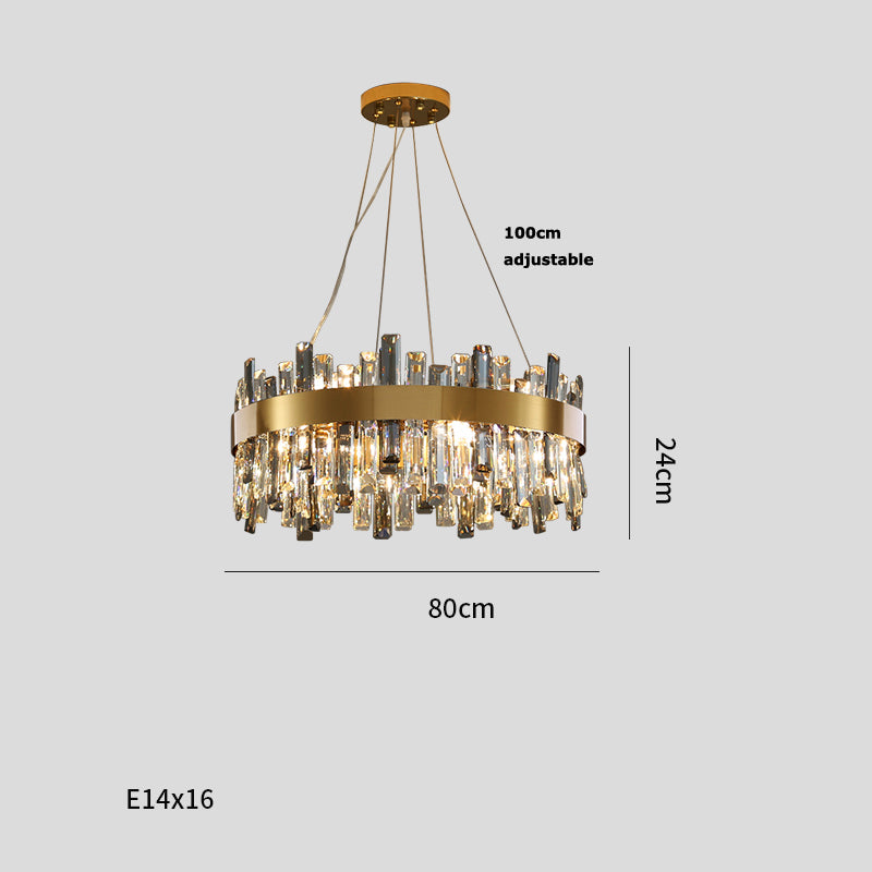 Lámpara de cristal para sala de estar, luces simples