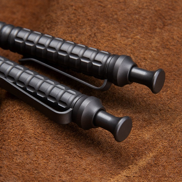 On-the-go Decompression Push-action Pen Titanium Tactical