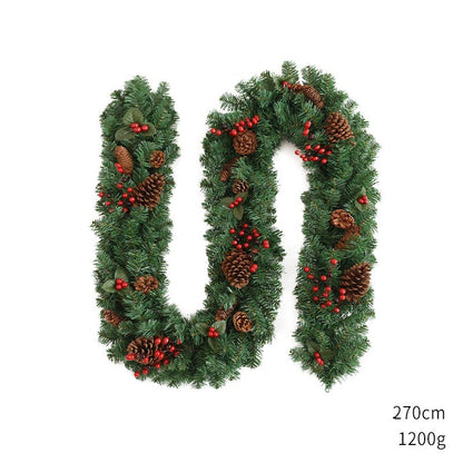 2.7 M Rattan Encryption With Pine Cones Christmas Decorations