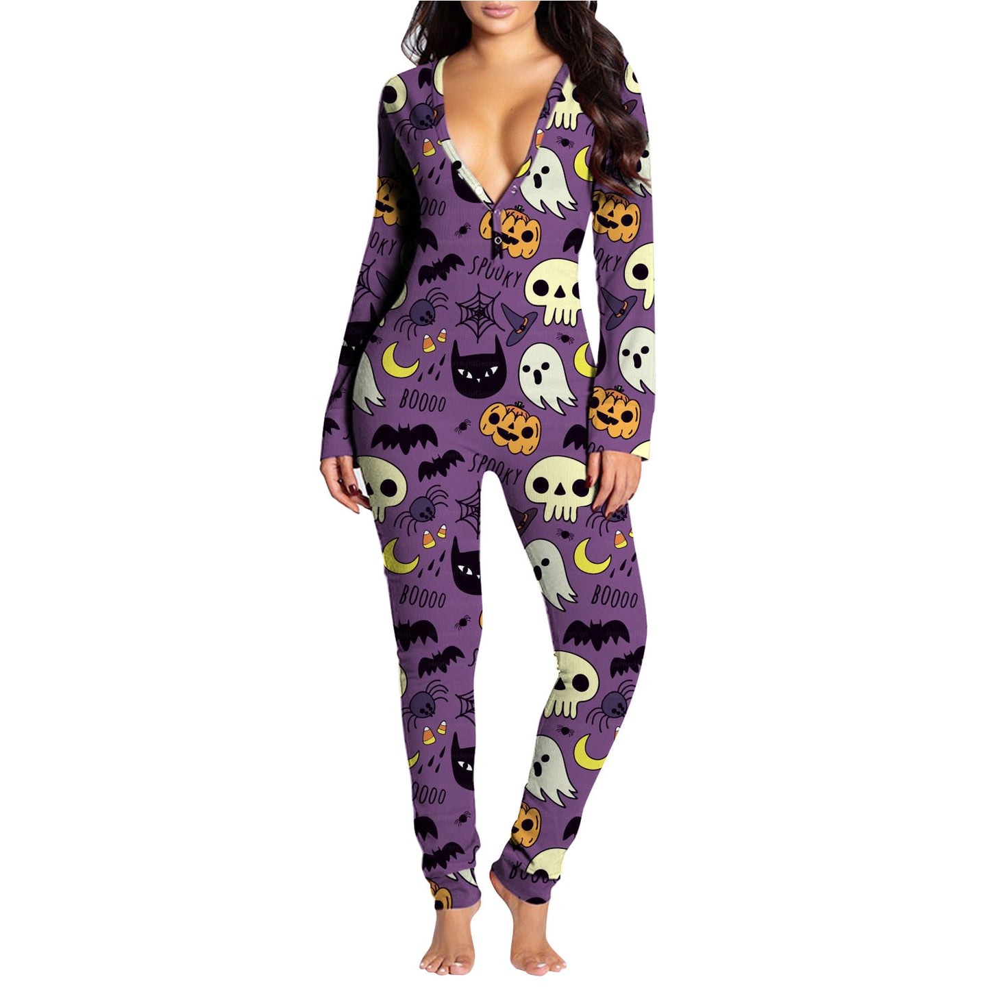 Amazon Europe And The United States Autumn And Winter Models Halloween Print Sexy