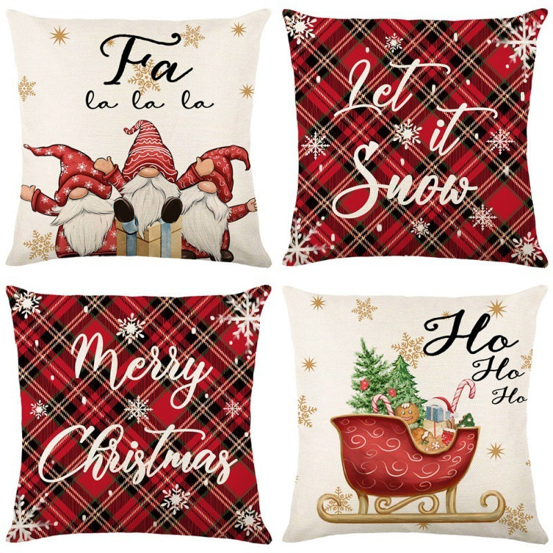 Home Christmas Decorative Printed Pillowcase