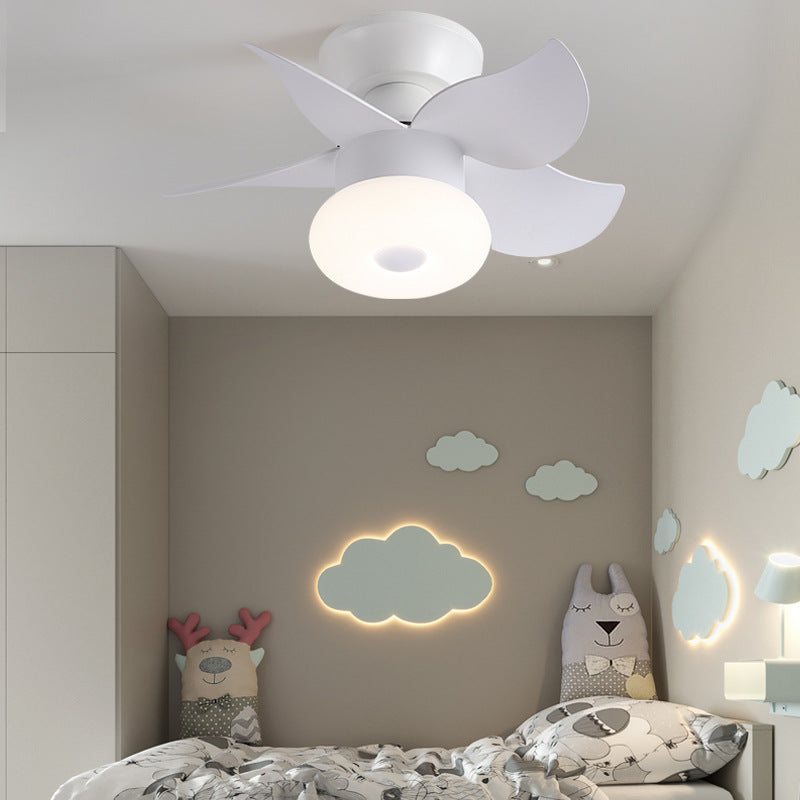 Intelligent Ceiling Fan Lamp In Children's Bedroom