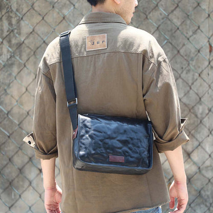 Leisure Fashion Men's Shoulder Bag Vegetable Tanned Leather Messenger