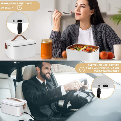 Boîte à lunch chauffante en acier inoxydable domestique montée sur voiture