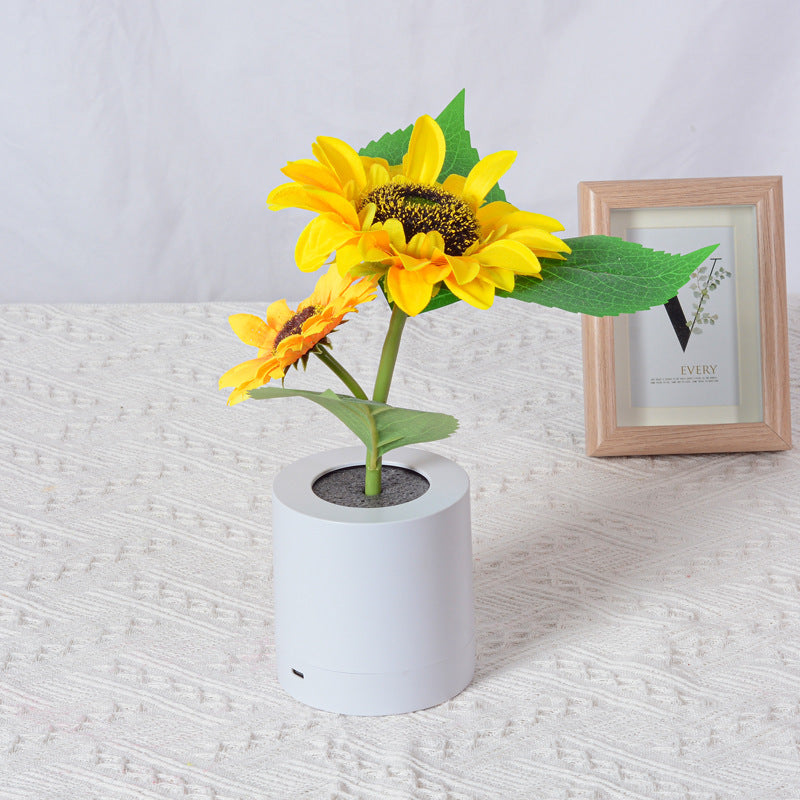 Lampe Led de Simulation de tournesol Rechargeable, veilleuse de Table, fleurs décoratives, lampe de bureau pour restaurant, hôtel, cadeau de mariage