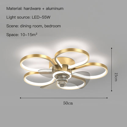 Lampe de ventilateur de chambre simple, plafond de pièce nordique