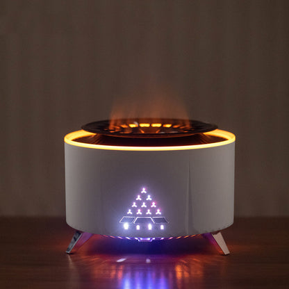 White Noise Flame Aroma Diffuser Desktop Humidifier