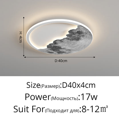 Planeta Luna Lámpara De Techo Dormitorio Creativo
