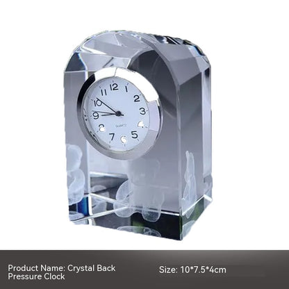 Reloj de cristal Adorno mecánico Decoración suave