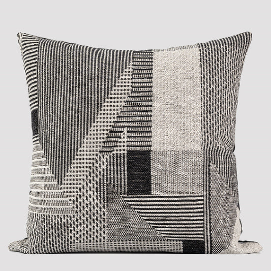 Simple And Luxurious Black Grey Abstract Cushion