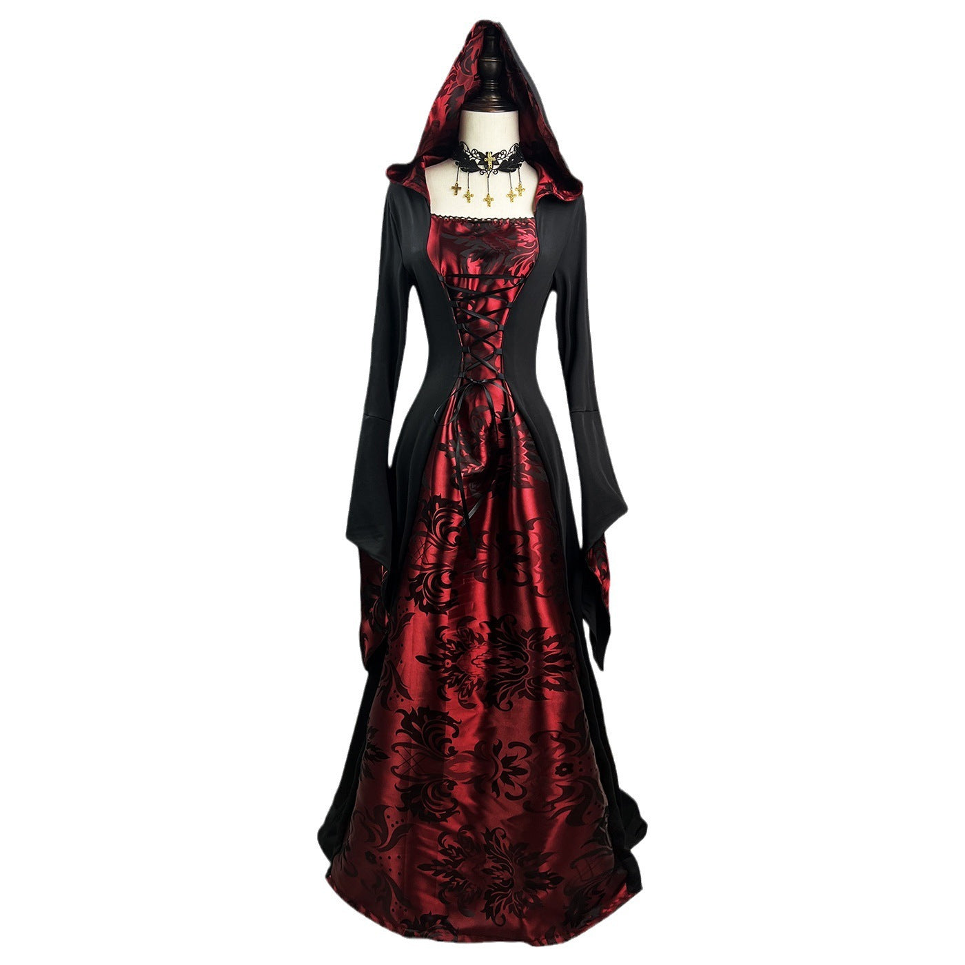 Cape d'Halloween pour vampire, costume de cosplay, robe de magicien