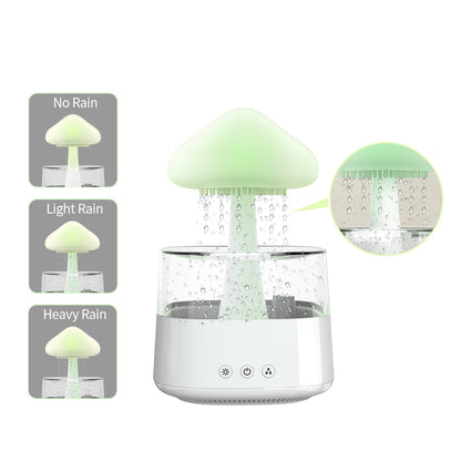 Nouveauté nuage de pluie humidificateur goutte à goutte aromathérapie huile essentielle diffuseur d'air 450 ml 7 couleurs humidificateur de champignon