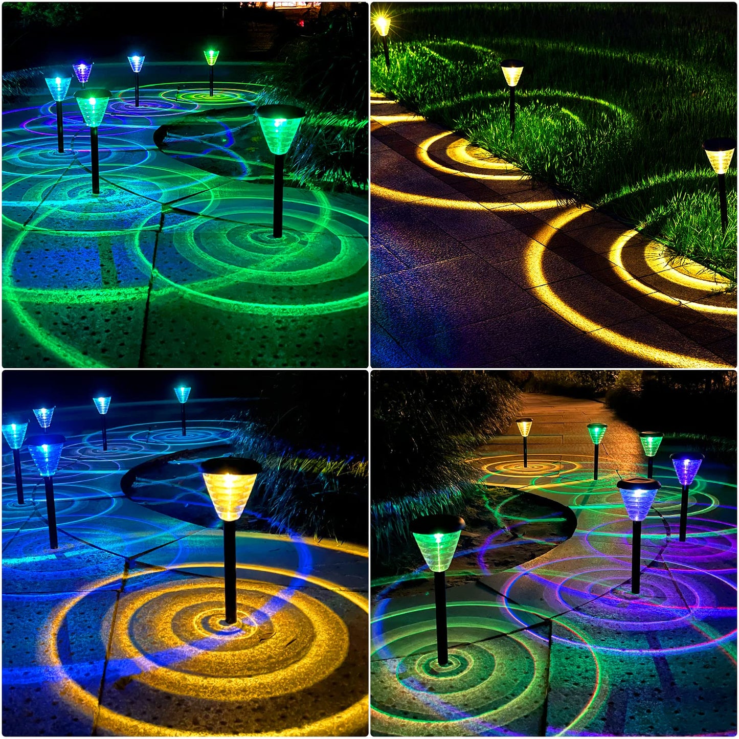 Lumières solaires de voie Led maison extérieure étanche enfichable atmosphère de jardin lumière de paysage lumières de chemin solaires imperméables décoratives pour la pelouse de chemin de cour