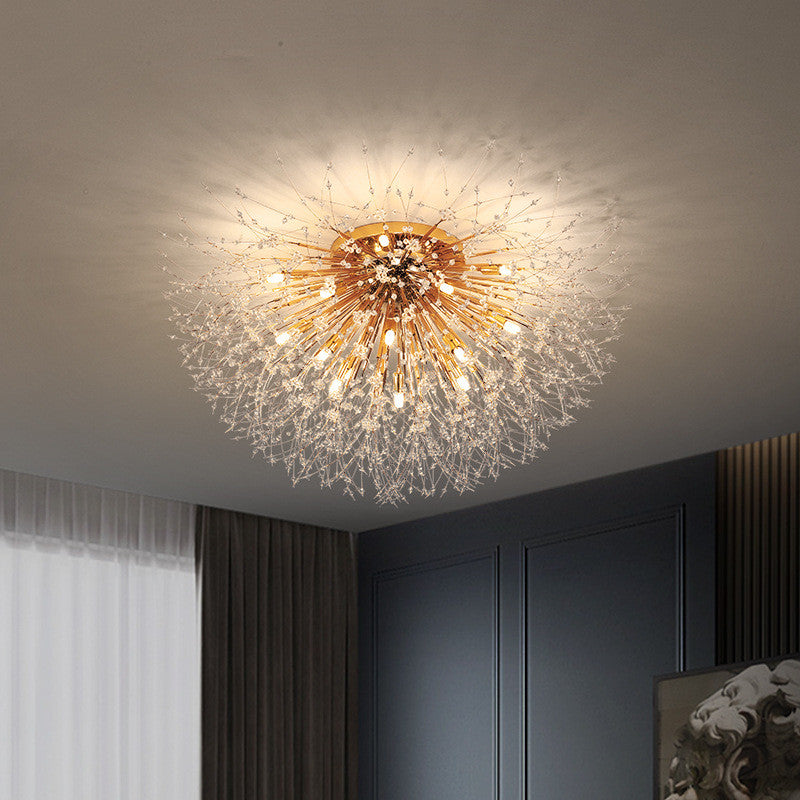 Dandelion Bedroom Crystal Ceiling Lamp