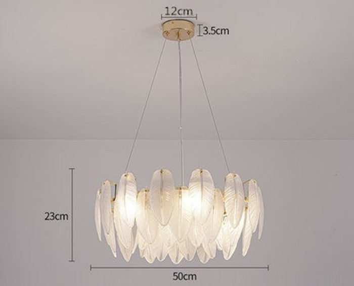 Post-modern Glass Living Room Chandelier Simple Atmospheric Household