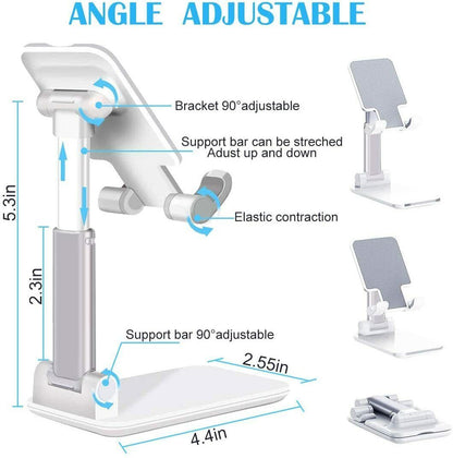 Soporte para teléfono celular Soporte de escritorio Soporte para tableta Soporte para teléfono móvil Soporte para tableta de escritorio Mesa celular Plegable Extender soporte Escritorio Soporte para teléfono móvil