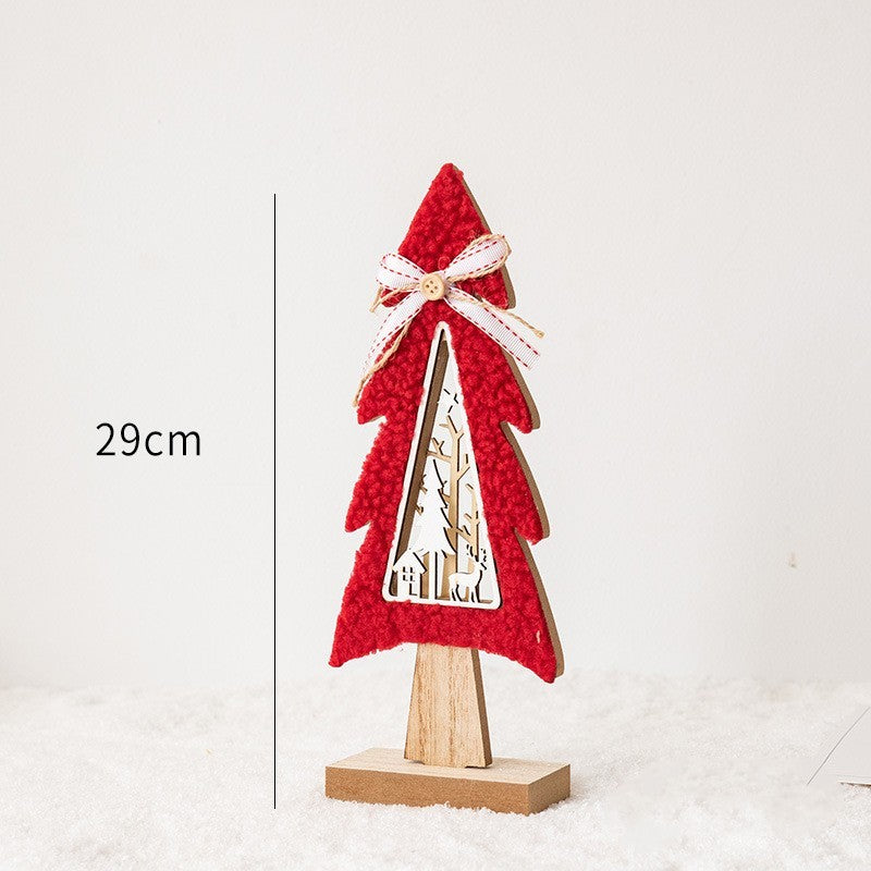 Creative Wooden Christmas Tree Mini Decorations