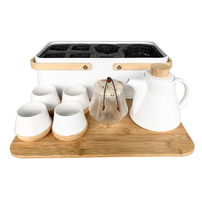 Home Fashion Simple Ceramic Travel Tea Set