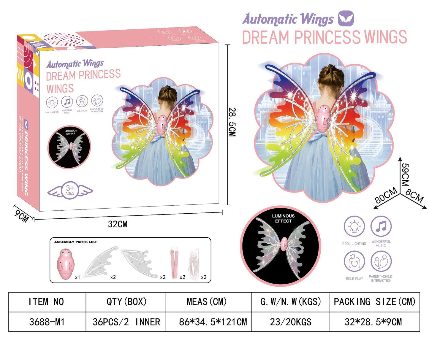 Ailes de papillon électriques pour filles avec lumières brillantes et brillantes, ailes de fée mobiles pour anniversaire, mariage, Noël, Halloween