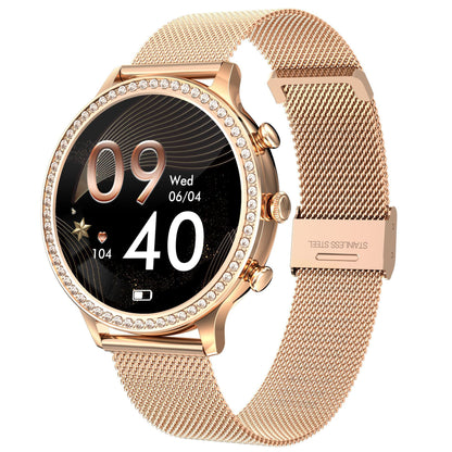 Llamada Bluetooth del reloj inteligente de silicona para mujer