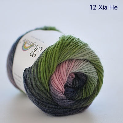 Rainbow Pure Wool Long Section Dyed Scarf Thread