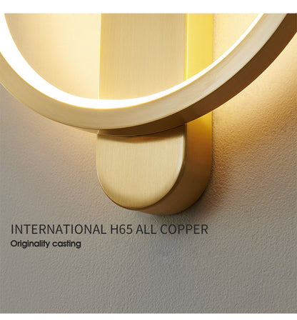 All Copper Wall Lamp Simple And Creative Personality Bedside