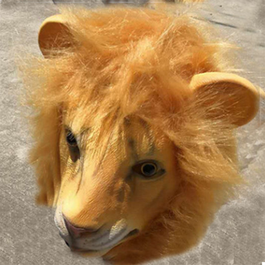 Halloween Lion Mask Latex Funny Scene Props