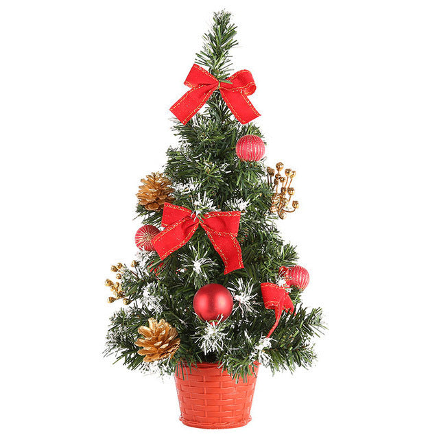 Family Christmas Gift Mini Artificial Christmas Tree Decorations