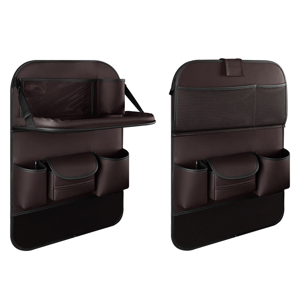 Bolsa de almacenamiento para respaldo de asiento de coche, caja de almacenamiento plegable para mesa de comedor