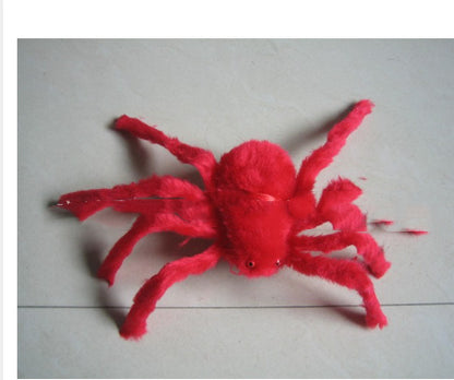 Accesorios de decoración para casa embrujada con simulación de araña de peluche