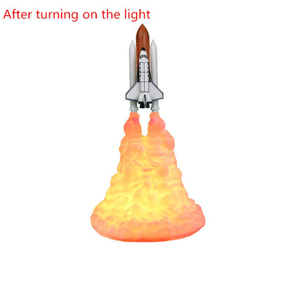 3D Print Rocket Space Shuttle Lamp Night Lamp