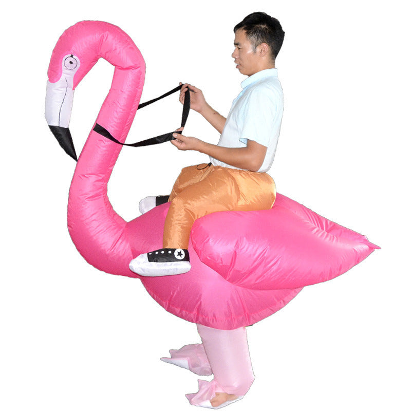 Creative toys Halloween Christmas Flamingo cosplay dress up inflatable suit party spoof costume props