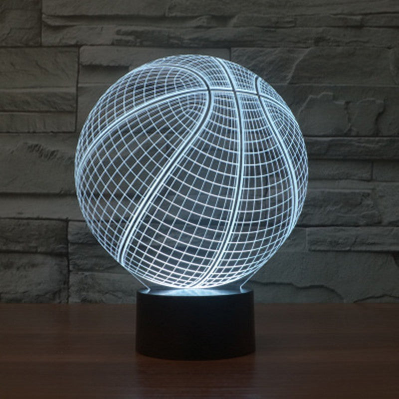 Lampe d'illusion 3D de basket-ball