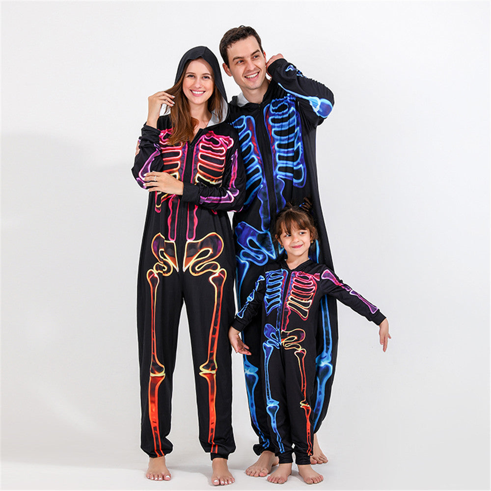 Ensemble de pyjamas pour la famille européenne et américaine pour Halloween