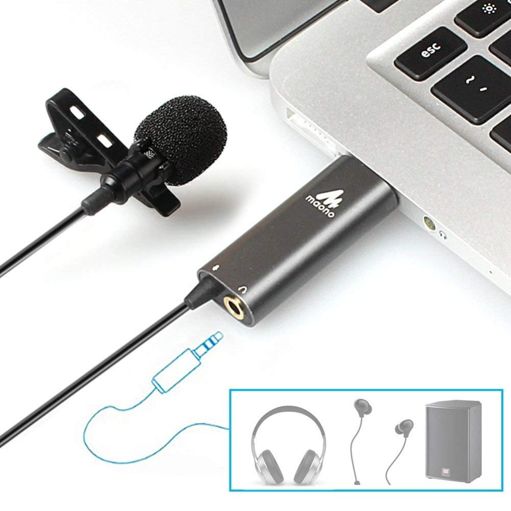 microphone-cravate à condensateur USB