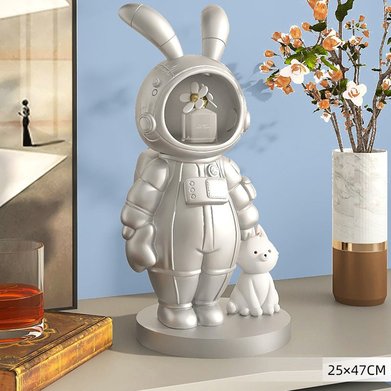 Creative Space Rabbit Astronaut Porch Key Storage