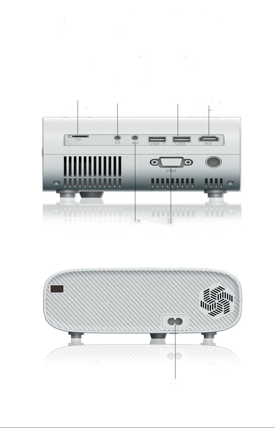 Proyector portátil de enseñanza de oficina.