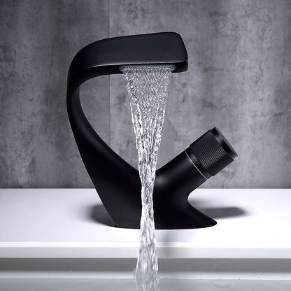 Waterfall single hole faucet