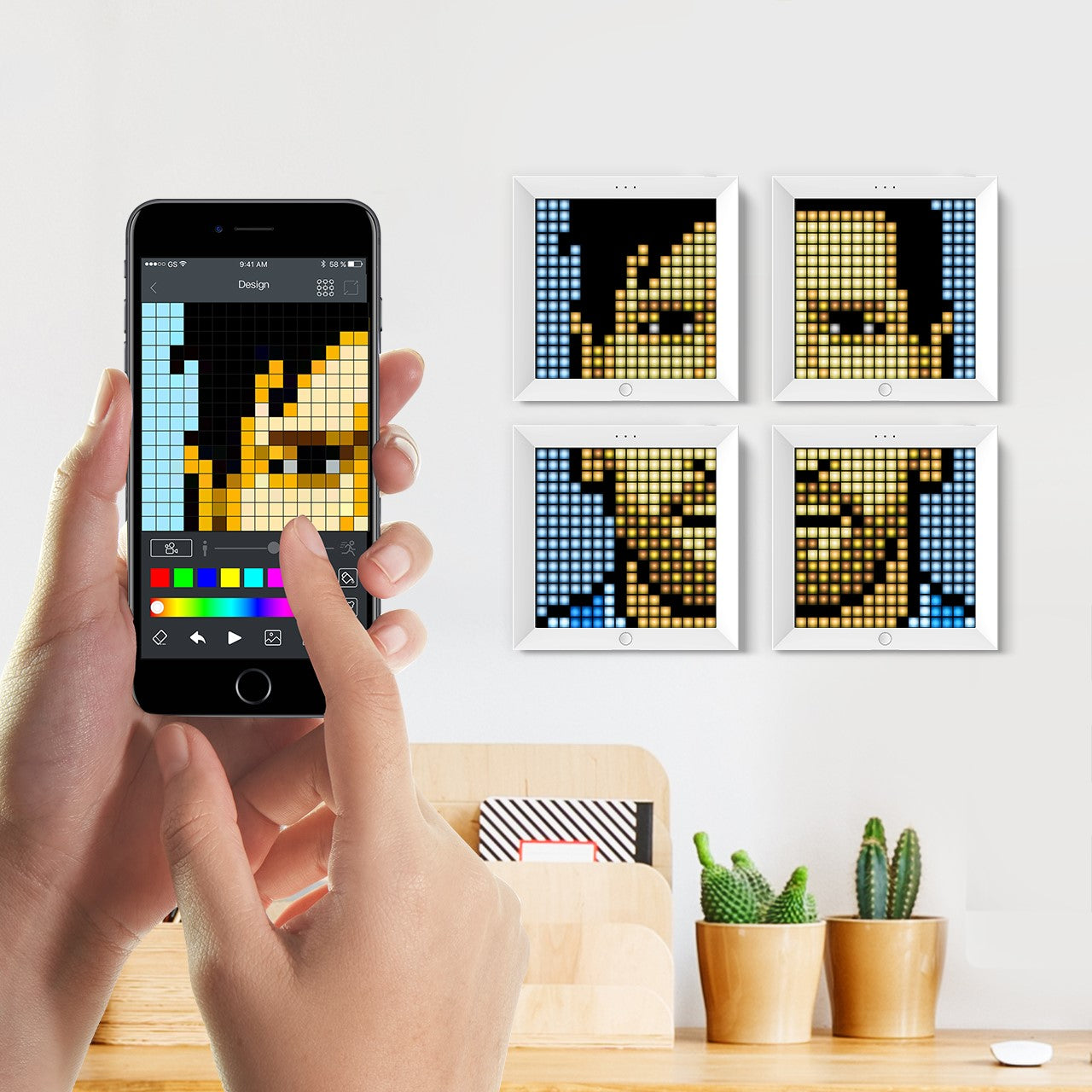 Pixel light board digital photo frame