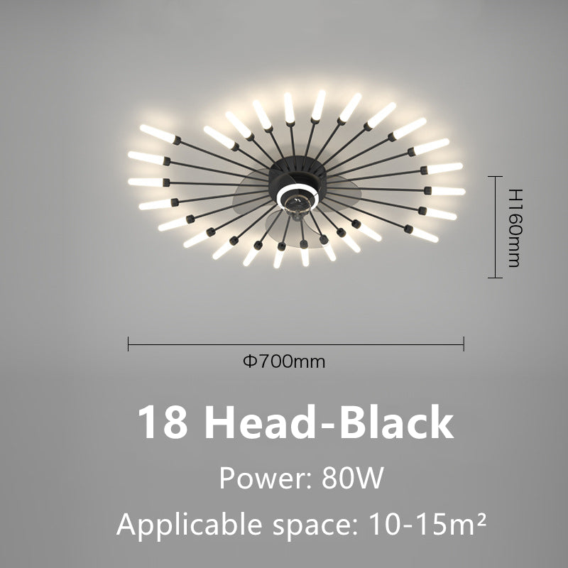 Lampe de ventilateur de chambre simple de ménage d'atmosphère moderne