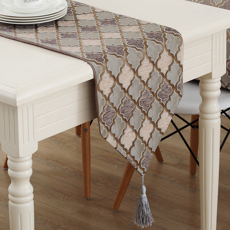 Home Fashion Minimalist Jacquard Table Flag